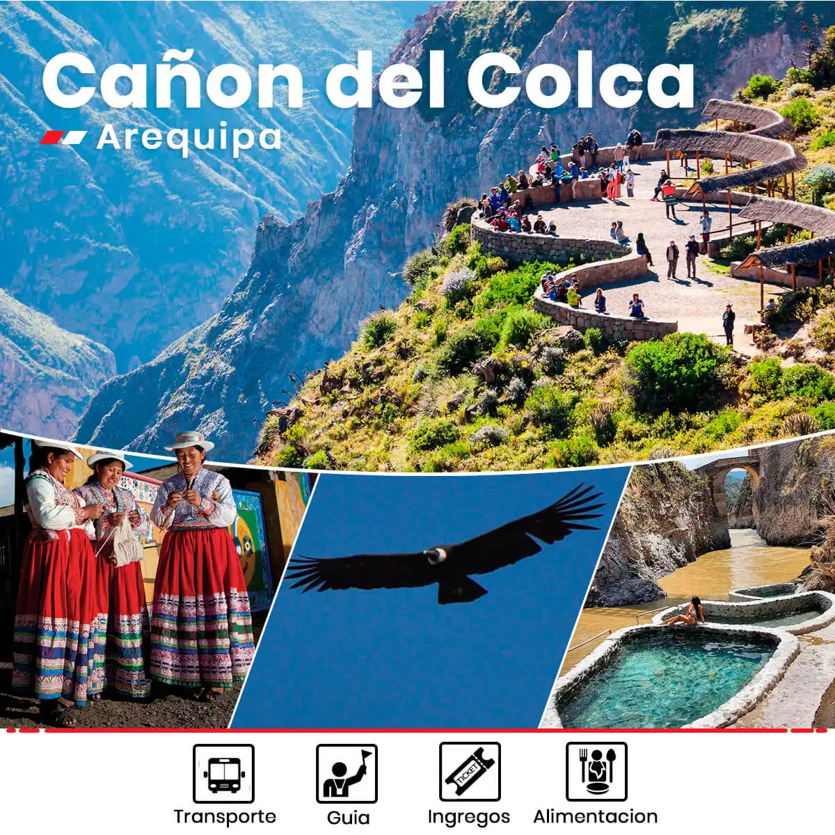 Cañon del Colca en Arequipa y el vuelo de los condores wa.me/51964265060